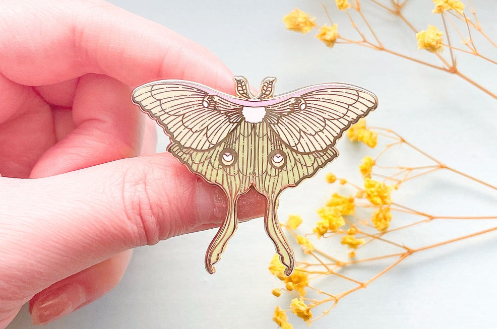 Luna Moth Enamel Pin