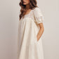 Lisa Lace Puff Sleeve Mini Dress