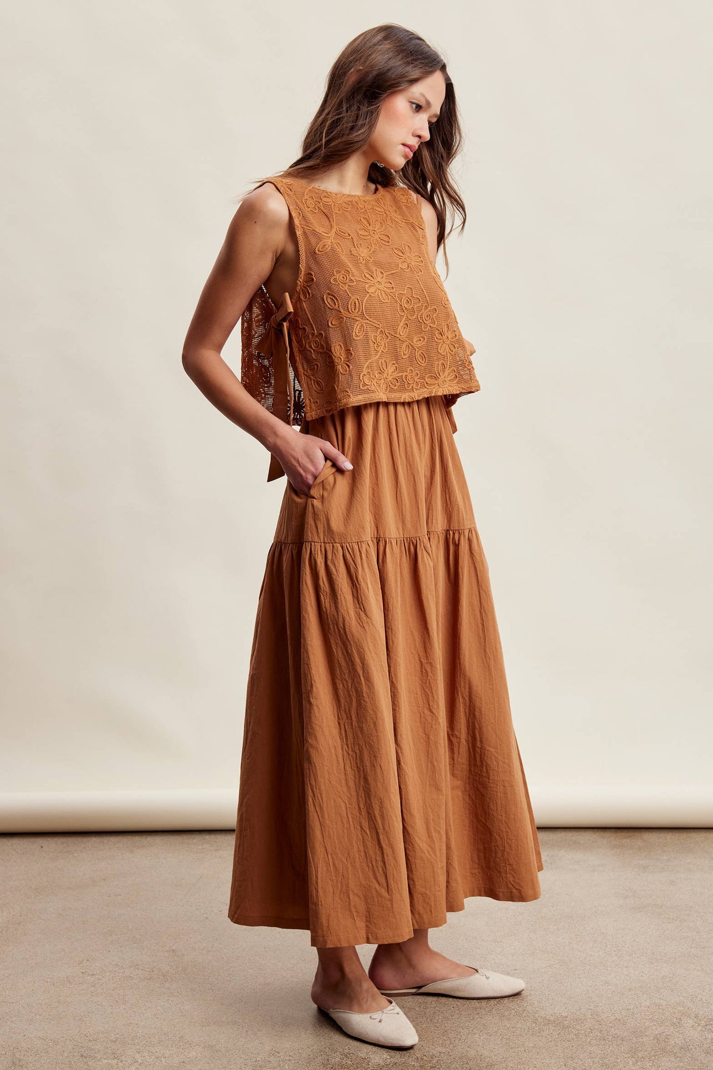Willows Embroidered Lace Vest