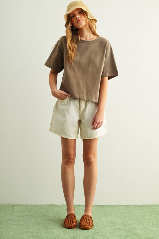 Branches Short Sleeve Cotton Top