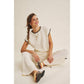 White Mocha Contrast Top