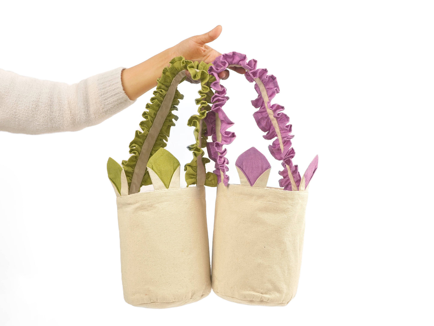Canvas Ruffle Easter Basket