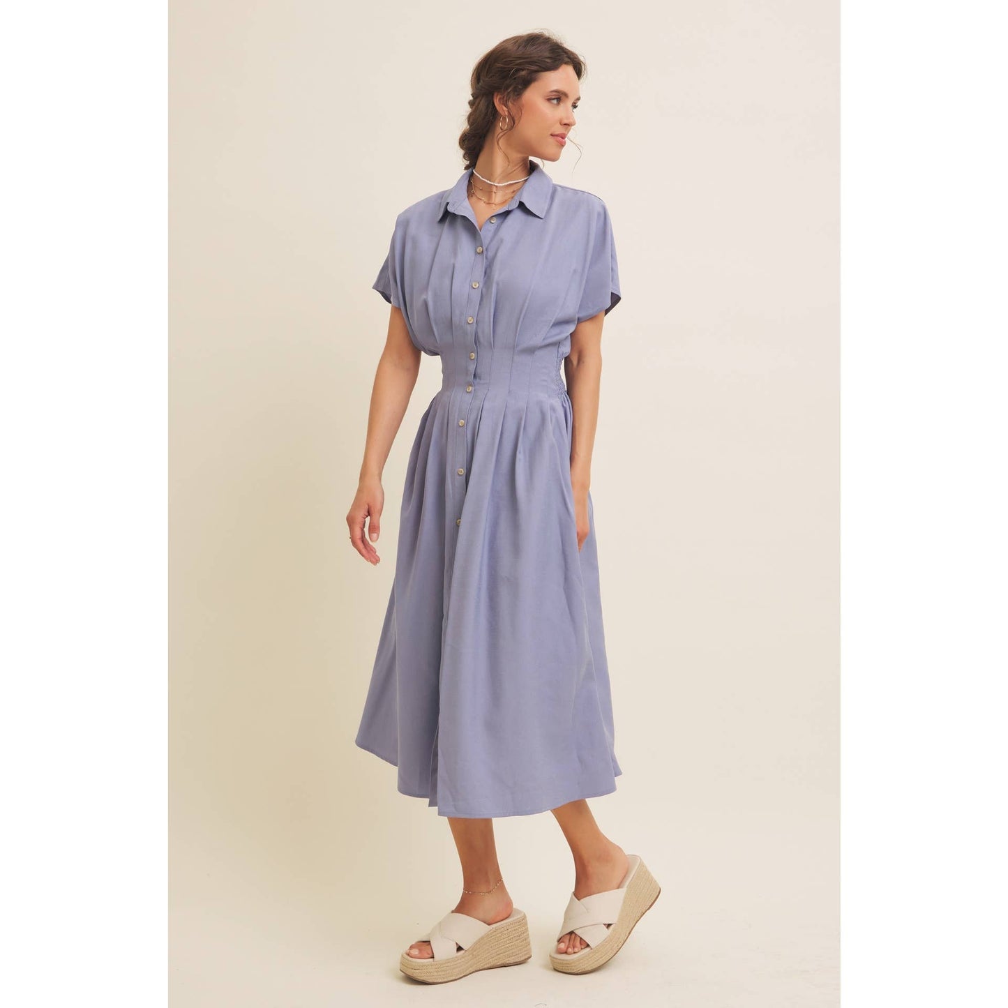 Annabelle Pleated Midi Dress