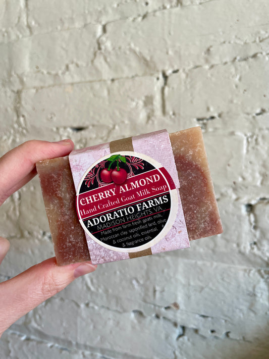 Cherry Almond Goat Milk Soap - Adoratio Farms