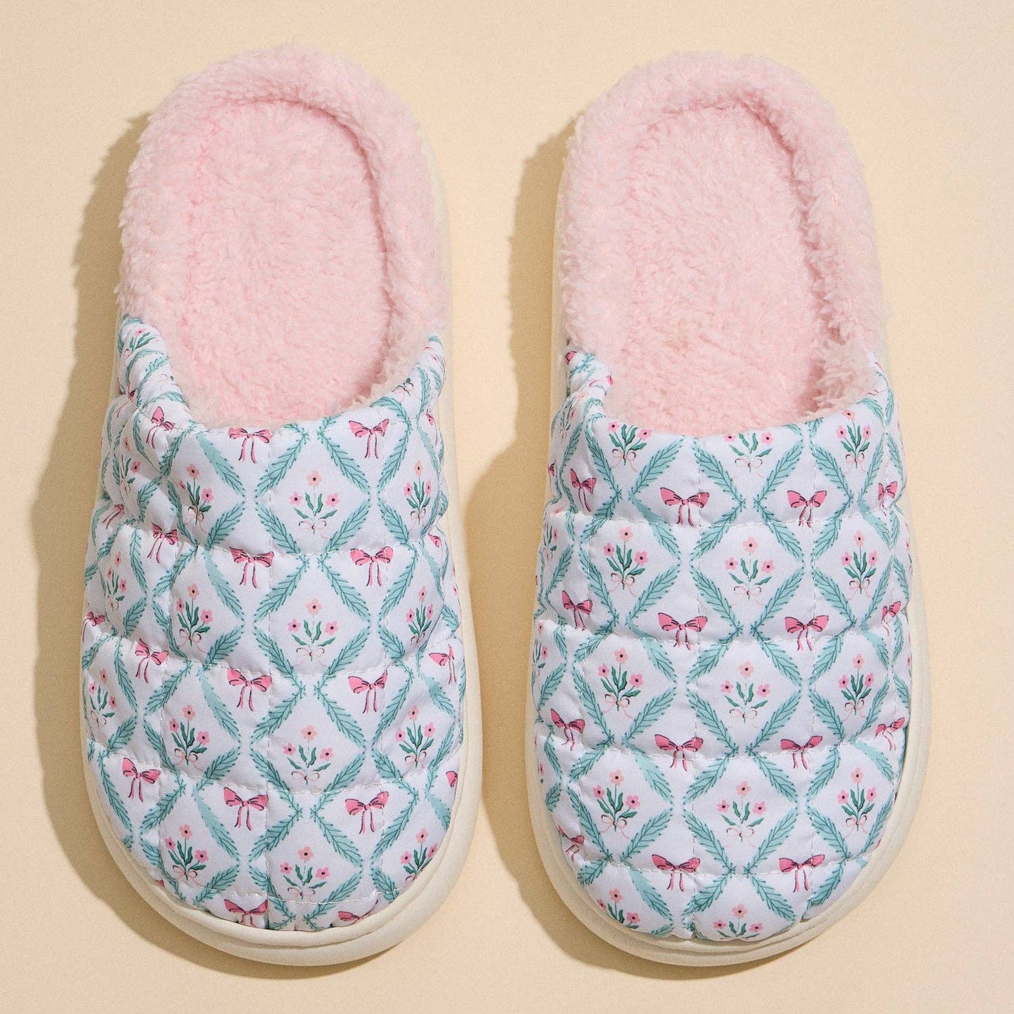 Cottage Tea Quilted Slippers