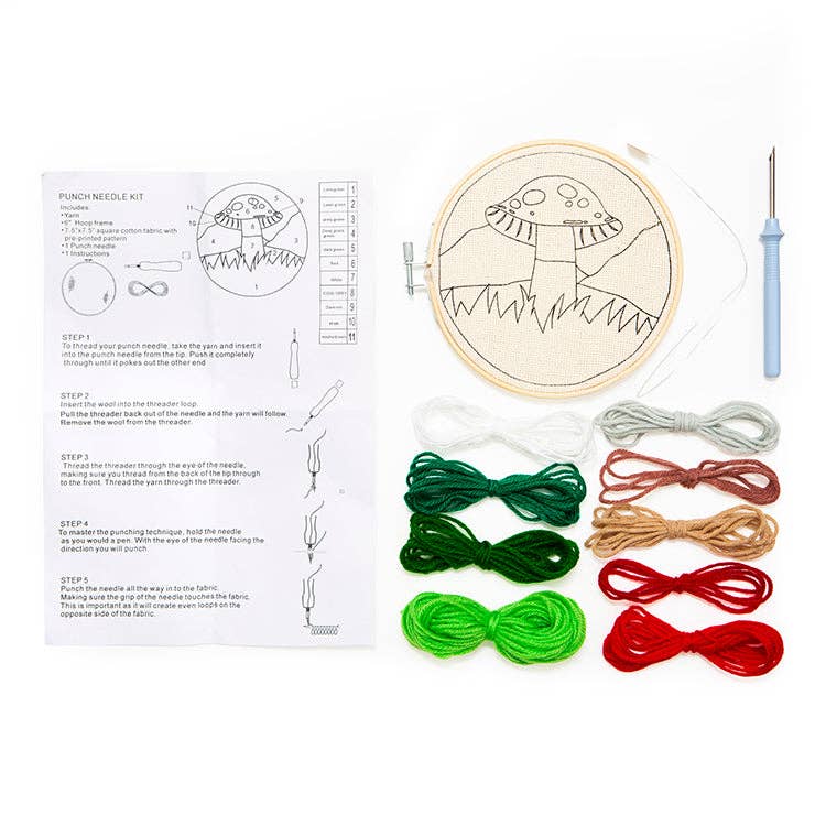Mindful Mushroom Punch Needle Kit