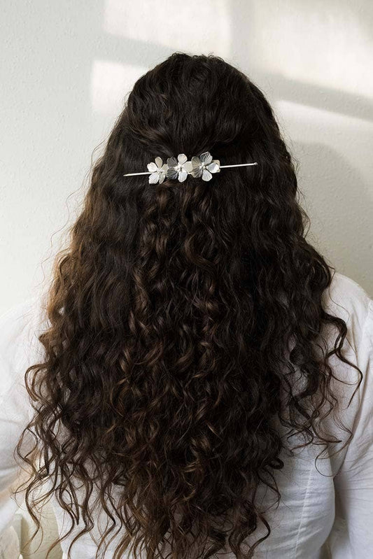 Sayuri Flower Silver Hair Pin