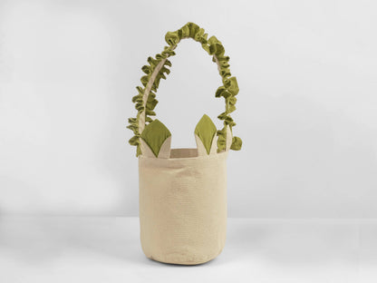 Canvas Ruffle Easter Basket