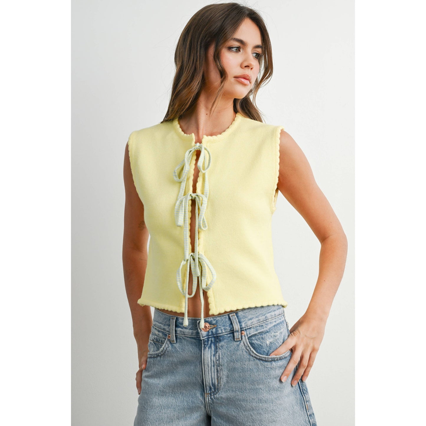 Sweet Honey Tie-Front Vest