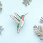 Ruby-Throated Hummingbird Enamel Pin