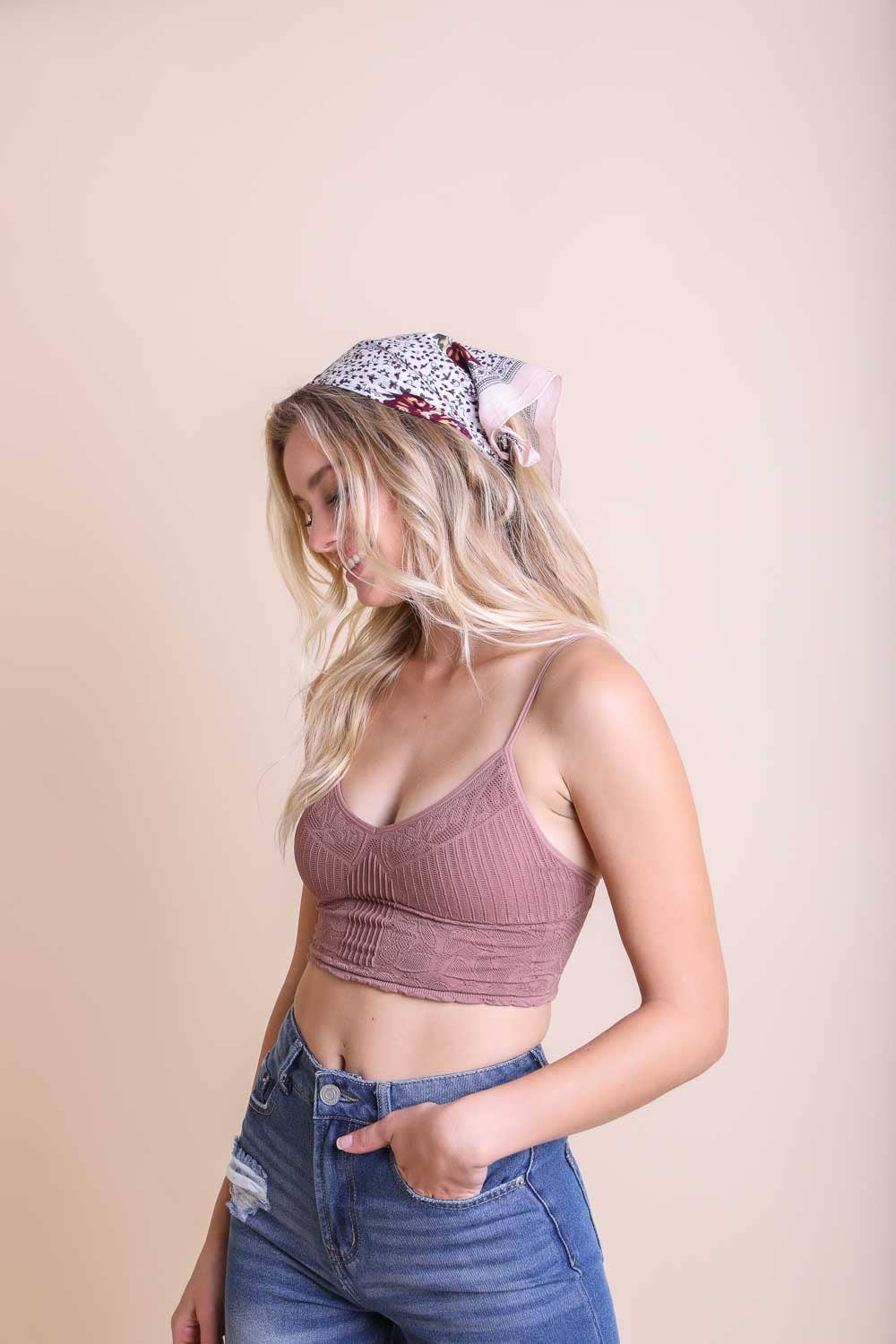 Orchid Floral Print Bandana