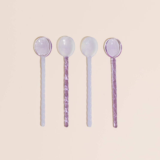 Lilac Lush Glass Spoon Set