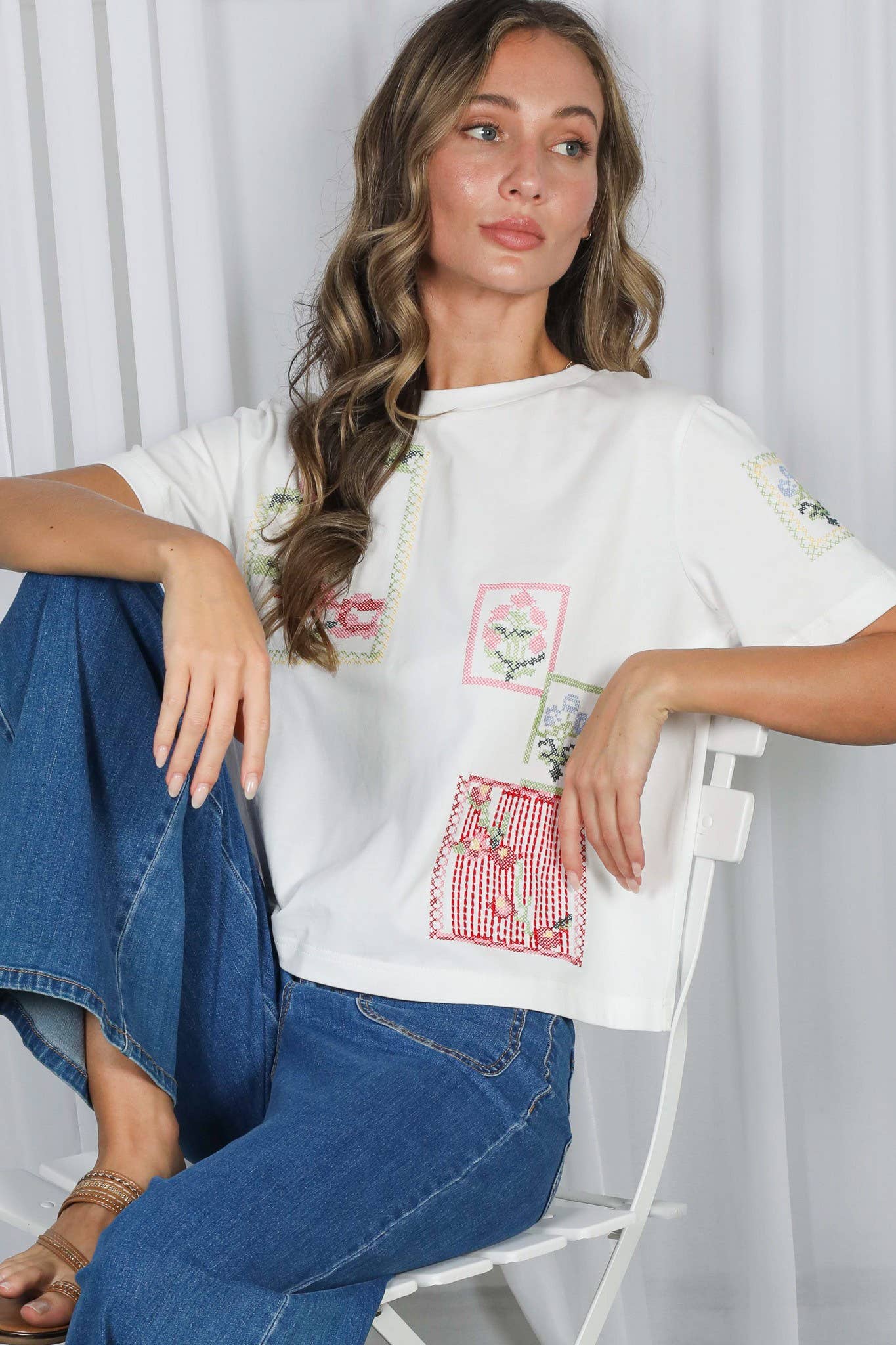 Souvenir Cross-Stitch Top