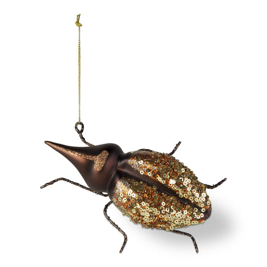 Golden Beetle Christmas Ornament