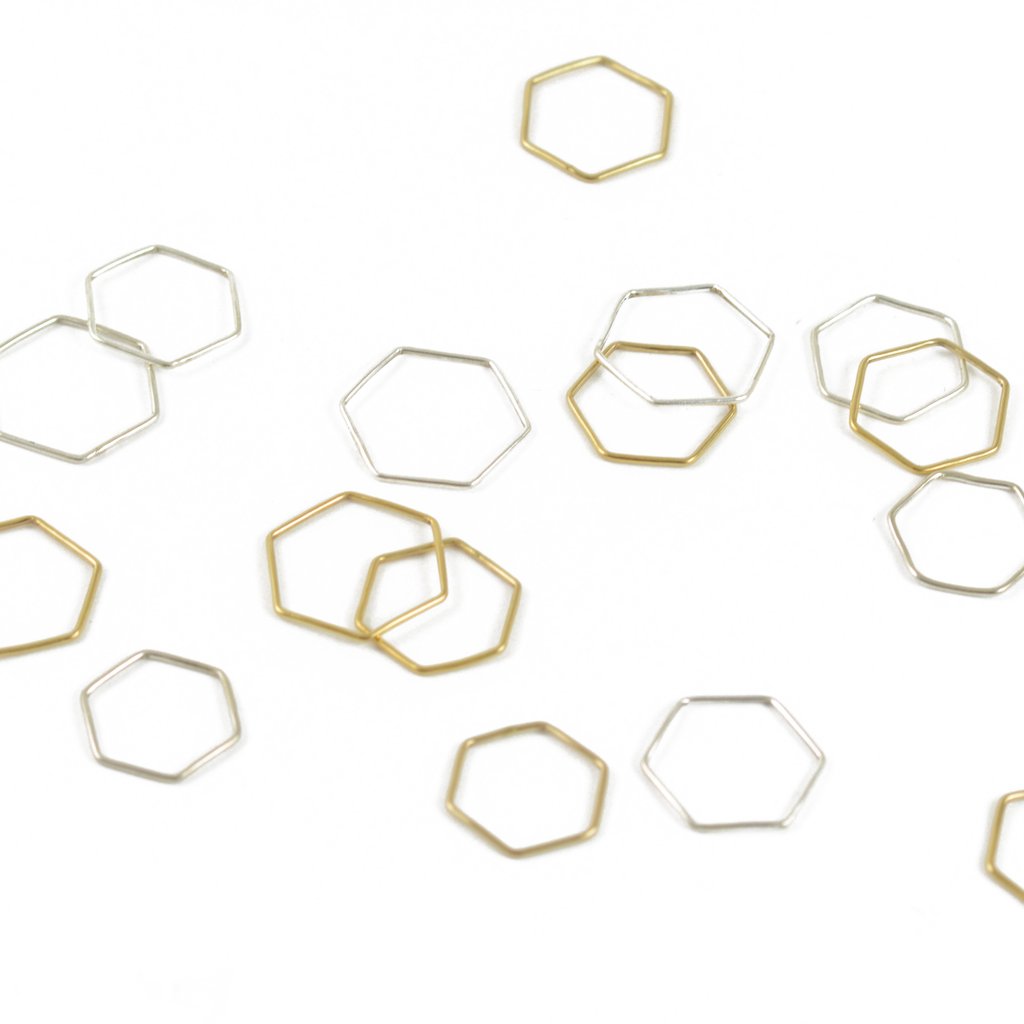 PREORDER - Hexagon Stackable Gold Ring