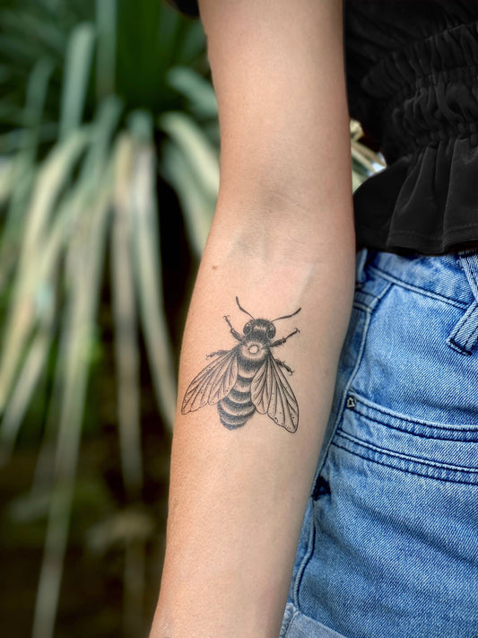 Big Bee Temporary Tattoo