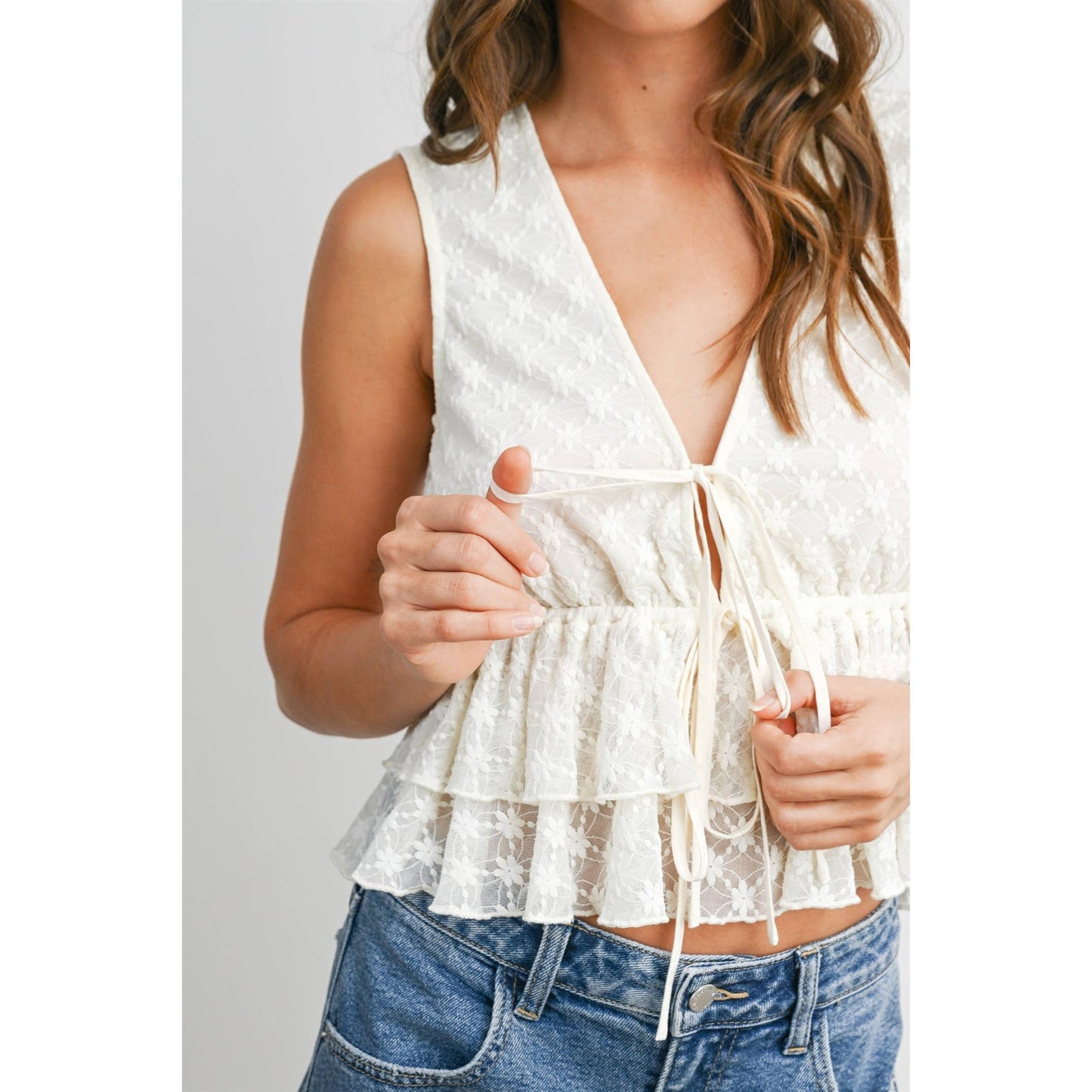 Laura Tiered Ruffle Hem Top