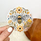 Bee & Florals Emblem Sticker