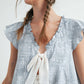 Breezy Ruffle Tie-Front Top