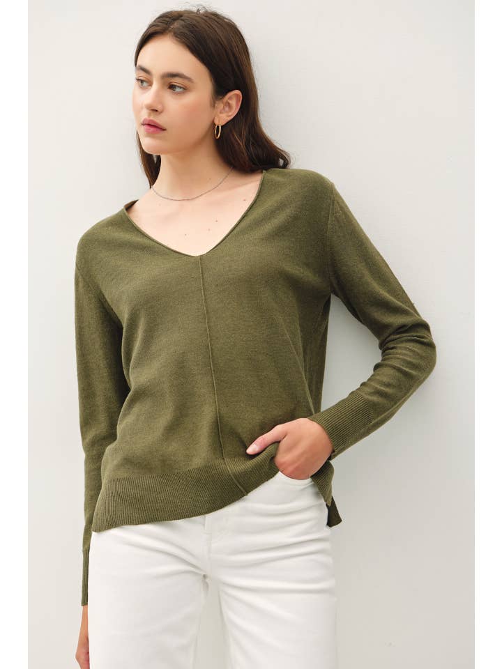 Wear-with-Everything Olive Sweater