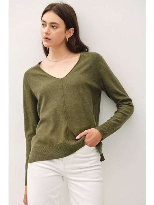 Wear-with-Everything Olive Sweater