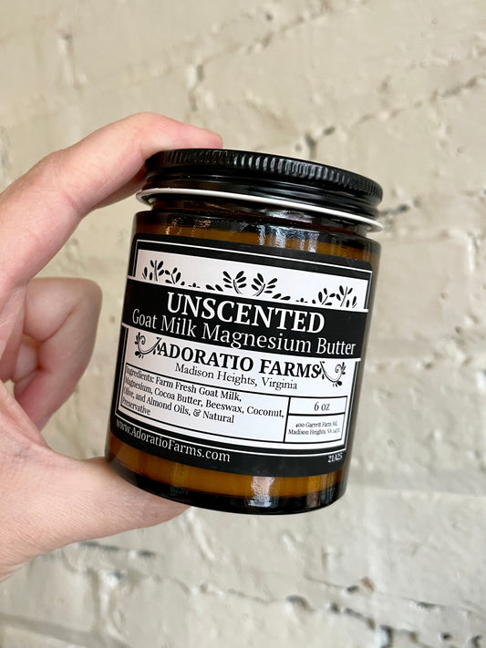 Unscented Magnesium Body Butter - Adoratio Farms