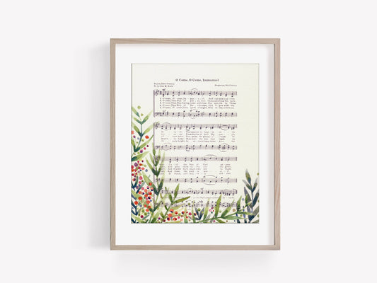 "O Come O Come Emmanuel" Christmas Print