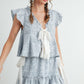 Breezy Ruffle Tie-Front Top