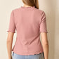 Rose Petal Ruffle Hem Top