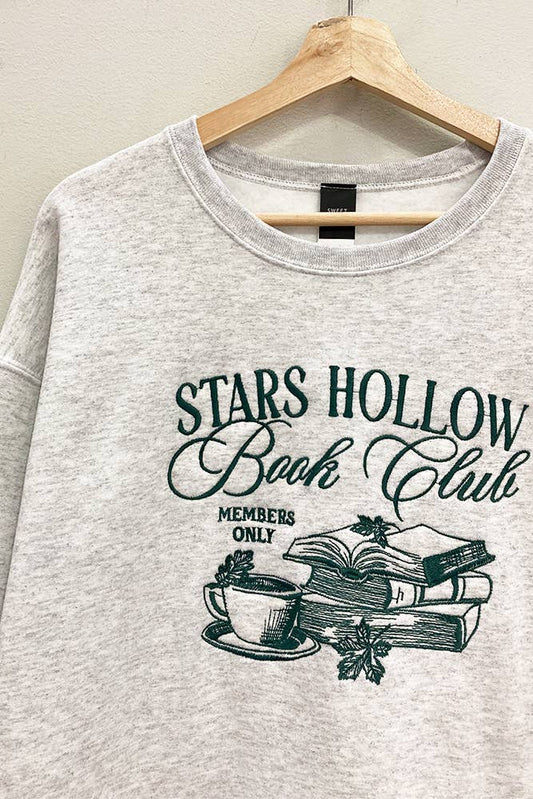 Stars Hollow Book Club Embroidered Sweatshirt
