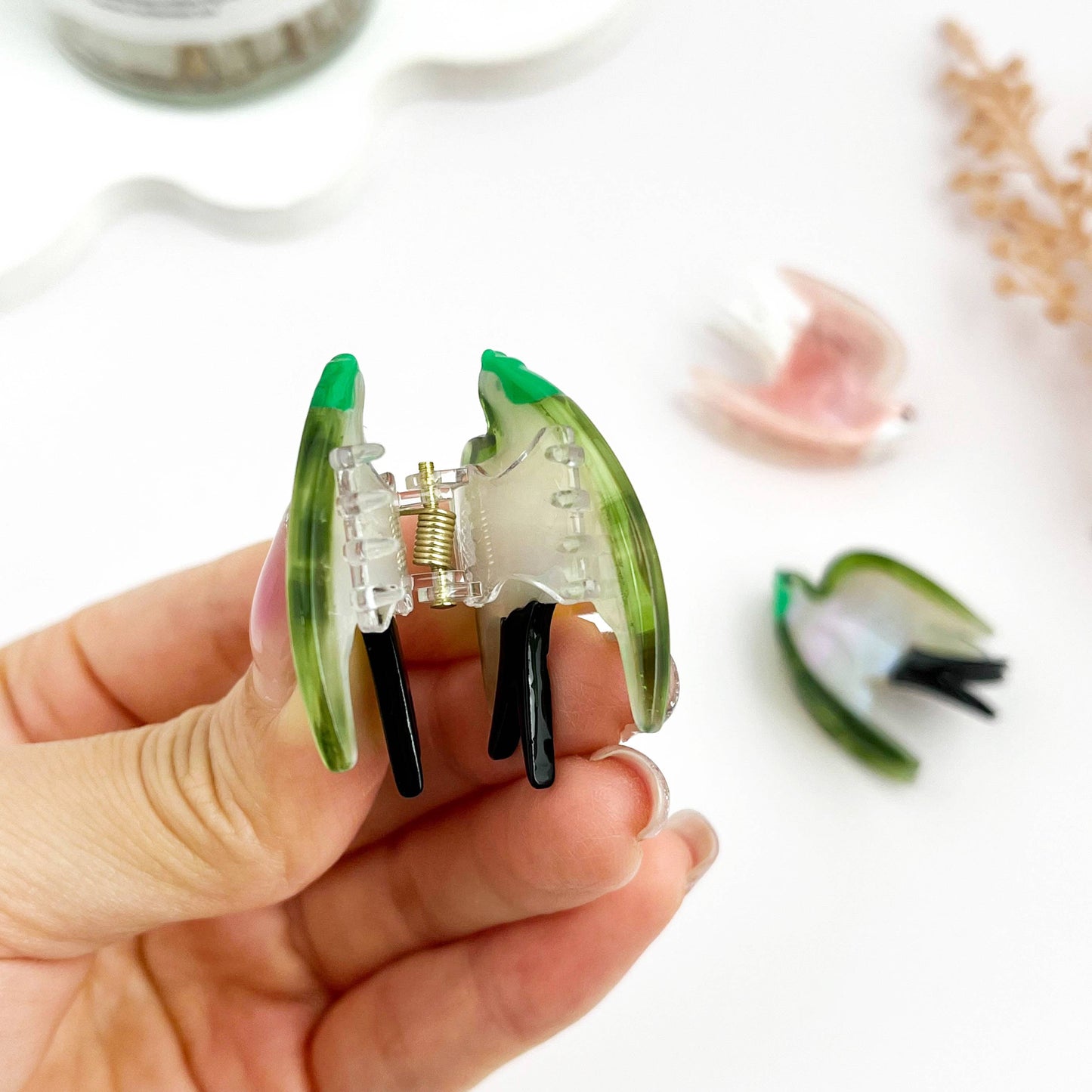 Shimmering Swallow Bird Hair Clip