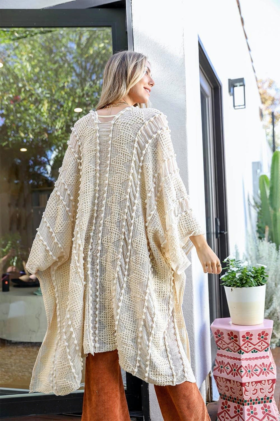 Comfy Wear-With-Anything Kimono - Cream