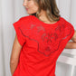 Brianna Embroidery Accent Knit Top