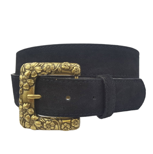Floral Fountain Leather Belt