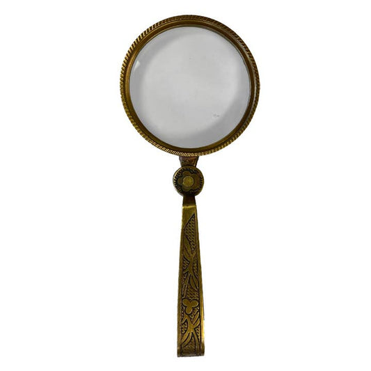 Brass Magnifying Glass with Folding Handle