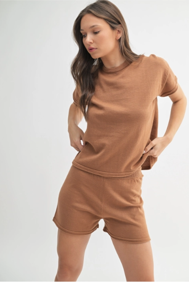 Easy Breezy Sweater Top - Cocoa