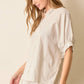 Ivory Shores Button Up Top