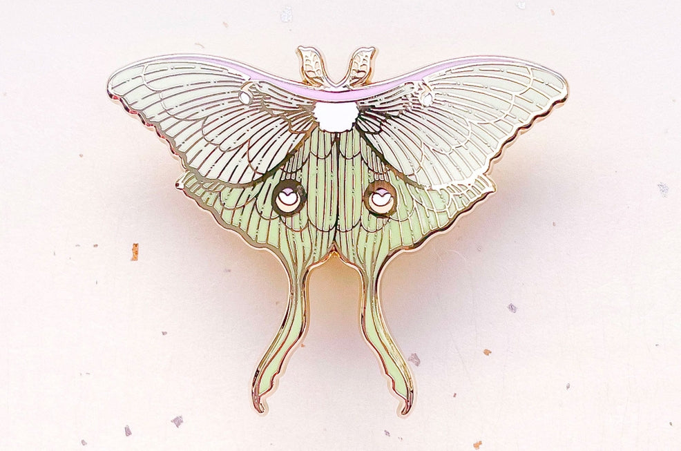 Luna Moth Enamel Pin