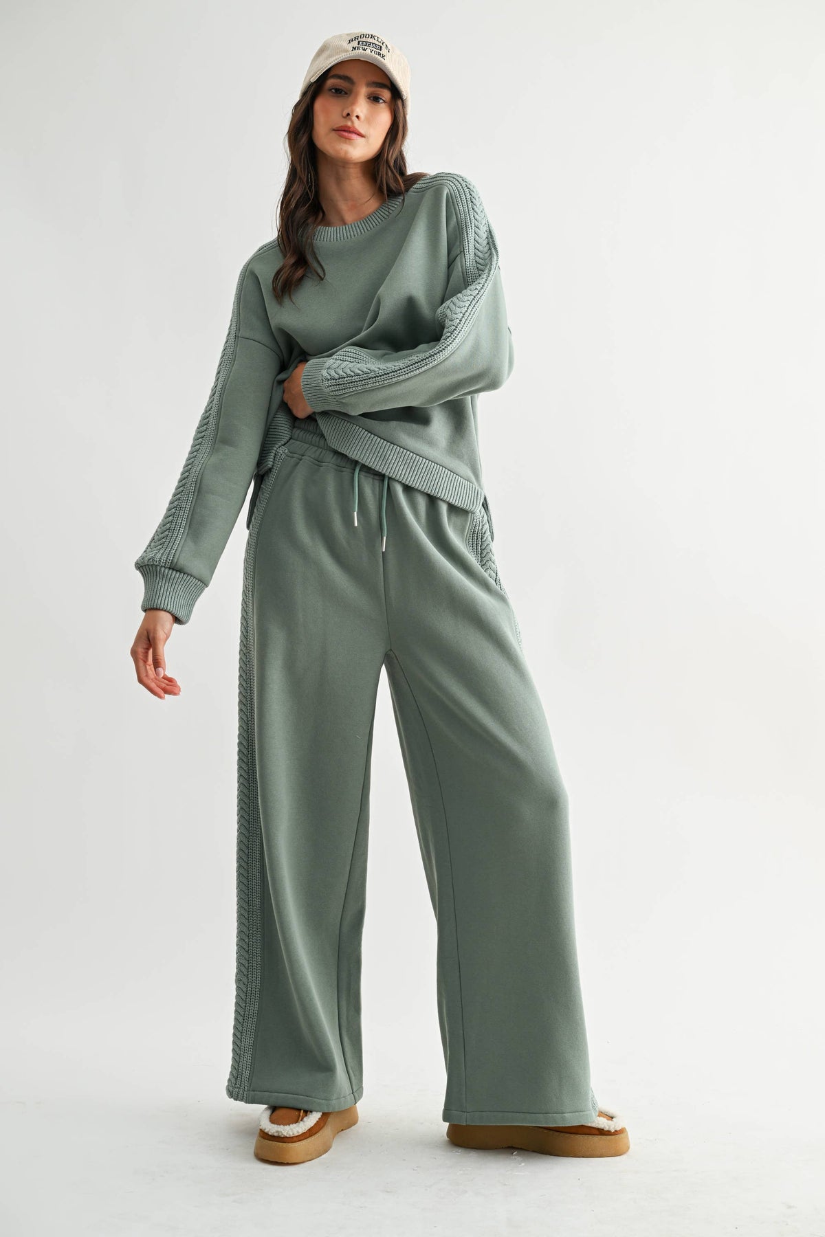 First Glance Cable Knit Lounge Set