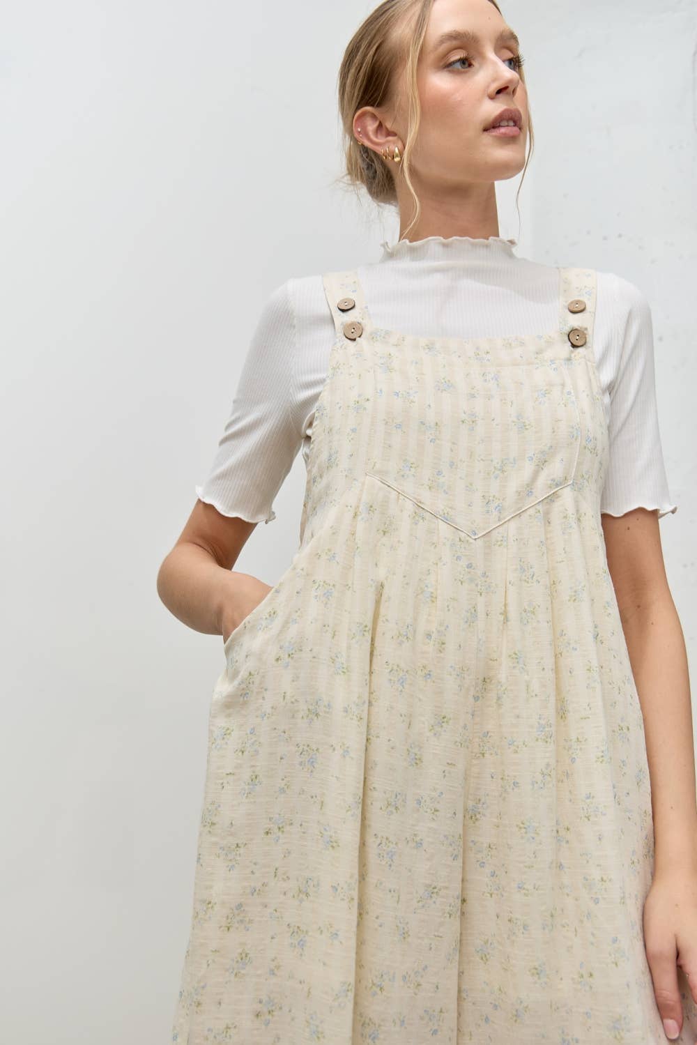 Summer Breeze Floral Overalls