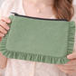 Travel Canvas Ruffle Pouch