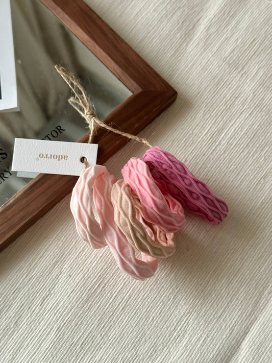 Pink Sorbet Hair Ties (Set of 5)