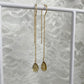 Touch of Earth Stone Threader Earrings