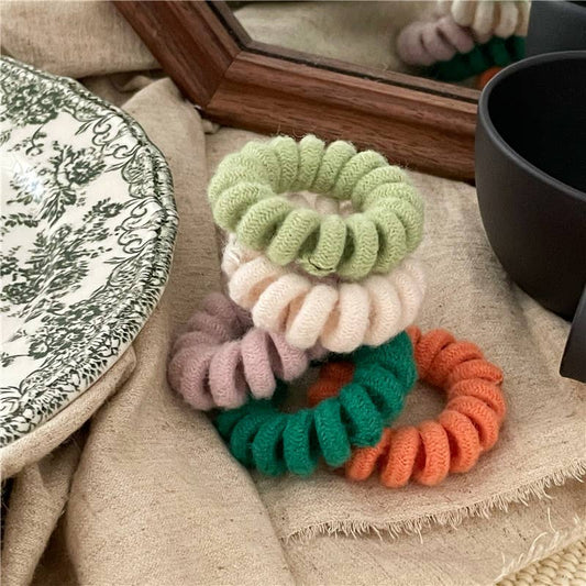 Jumbo Knit Coil Hair Tie Set