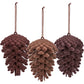 Flocked Velvet Pinecone Ornament
