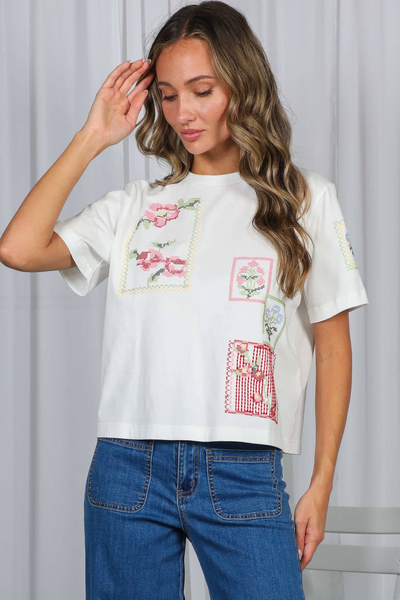 Souvenir Cross-Stitch Top
