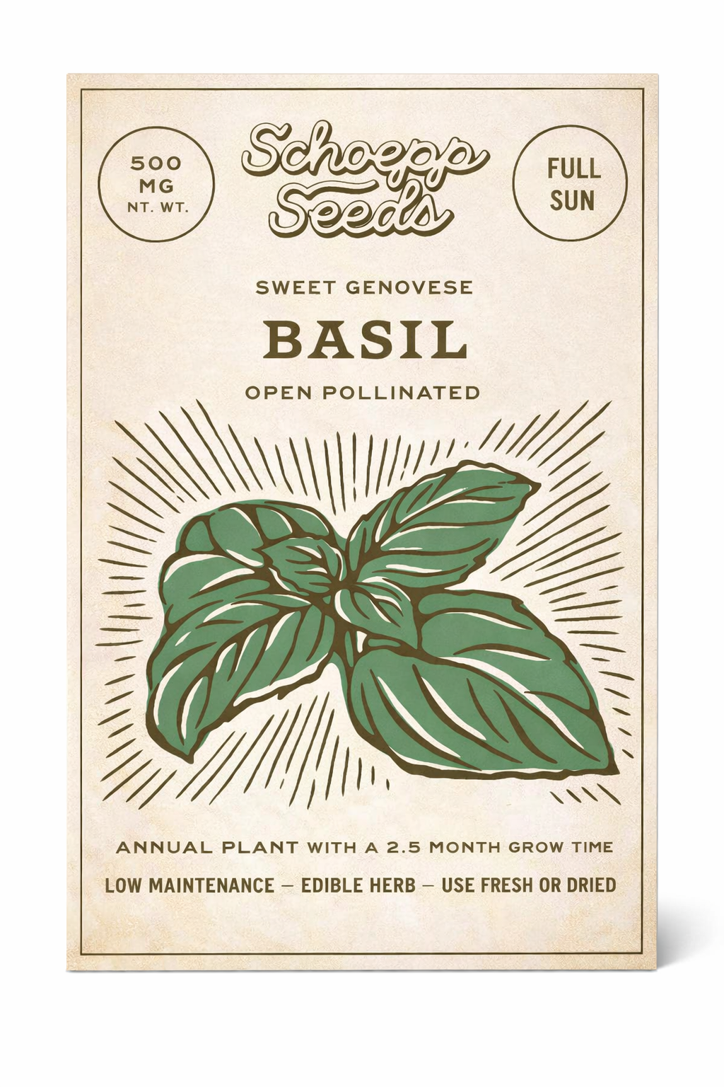 Basil Heirloom Seed Packets