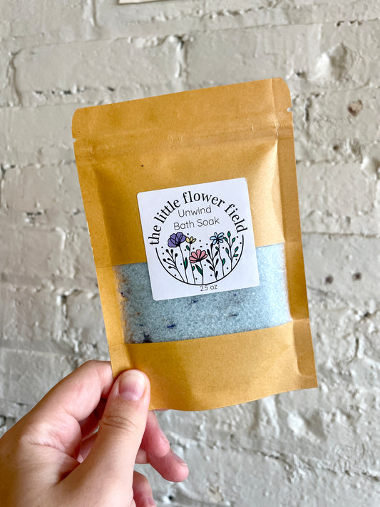 2.5 oz. Unwind Bath Soak - The Little Flower Field