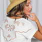 Brianna Embroidery Accent Knit Top