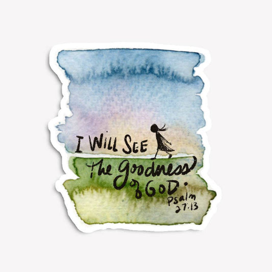 "The Goodness of God" Watercolor Scripture Sticker